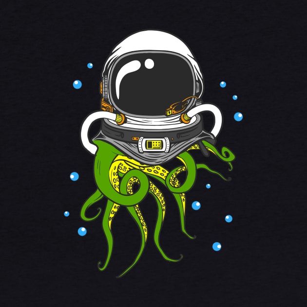 Astronaut Octopus Kraken by Foxxy Merch